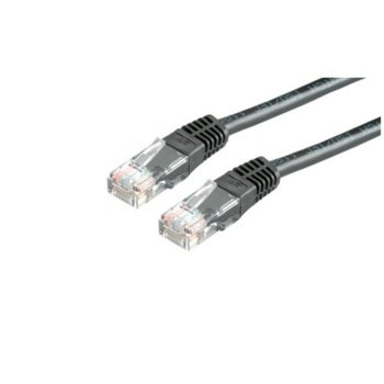 Пач кабел Roline, UTP, Cat.6, 3m, черен | JAR Computers Roline UTP Cat.6 3m 21.15.1555