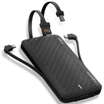 Външна батерия/power bank/ iWalk Scorpion 8000X Black (UBT8000X-001A), 8000mAh, черна, 1x USB Micro, 1x USB-C, 1x Lightning | JAR Computers iWALK Scorpion 8000X Black UBT8000X-001A