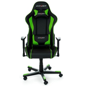 Геймърски стол DXRacer F series chair OH/FE08/NE, черен/зелен | JAR Computers DXRacer F series chair - черен/зелен - OH/FE08/NE