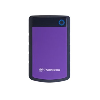 Твърд диск 4TB Transcend StoreJet 25H3 (черно/лилав), външен, 2.5" (6.35 cm), USB 3.0 | JAR Computers Transcend StoreJet 25H3 4TB TS4TSJ25H3P