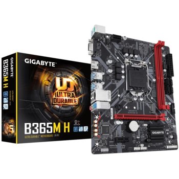 Дънна платка GIGABYTE B365M-H, Intel B365, LGA1151, DDR4, PCI-Е (HDMI&DVI), 4 x SATA 6Gb/s, 1 x M.2, 6 x USB 3.1 Gen 1, 6 x USB 2.0, Micro ATX | JAR Computers GIGABYTE B365M-H GA-MB-B365M-H