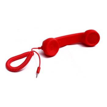 Слушалка SATZUMA Retro Phone Handset, червена