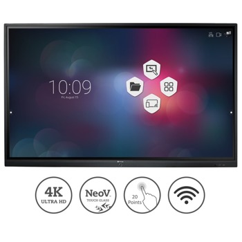 Интерактивен дисплей AG Neovo IFP-6502, 64.5" (163.83 cm) 4K/UHD LED дисплей, HDMI, VGA, USB, LAN, | JAR Computers AG Neovo IFP-6502