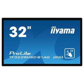 Тъч дисплей IIYAMA TF3239MSC-B1AG, 32" (81.28 cm) Full HD LED панел, DP, HDMI, VGA | JAR Computers IIYAMA TF3239MSC-B1AG