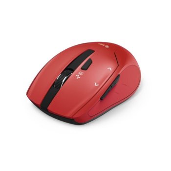 Мишка Hama Milano, оптична (2400 dpi), безжична (2.4GHz), USB, червена, 6 бутона image