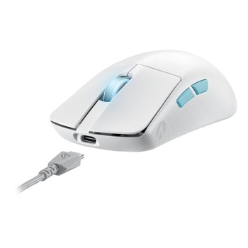 Мишка Asus ROG Harpe Ace Aim Lab White, оптична, 36000dpi, USB & Bluetooth, бяла | JAR Computers ASUS ROG Harpe Ace Aim Lab Edition White