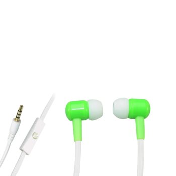 Слушалки Sandberg Speak'n Go, тип "тапи", микрофон, бяло/зелени | JAR Computers Sandberg Speak'n Go In-Earset NeonGreen