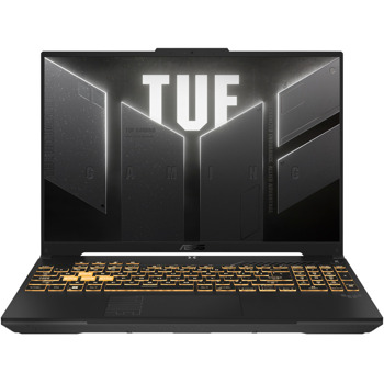 Лаптоп Asus TUF Gaming F16 FX607JV-QT180 (90NR0HV6-M00CP0)(сив), четиринадесетядрен Intel Core i7-13650HX 2.6/4.9GHz, 16" (40.64cm) WQXGA IPS 165Hz Anti-Glare Display & RTX 4060 8GB, (HDMI), 16GB DDR5, 1TB SSD NVMe, 1x Thunderbolt 4, No OS | JAR Computers Asus TUF Gaming F16 FX607JV-QT180 90NR0HV6-M00CP0