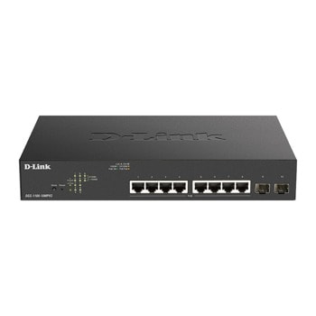 Суич D-Link 10-Port PoE+ DGS-1100-10MPV2, 10 порта, 8x 10/100/1000 Mbps PoE, 2x SFP | JAR Computers D-Link 10-Port PoE+ DGS-1100-10MPV2