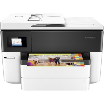 Мултифункционално мастиленоструйно устройство HP OfficeJet Pro 7740 Wide Format All-in-One Printer, цветен, принтер/копир/скенер/факс, 4800 x 1200 dpi, 18 стр/мин, USB 2.0, Host USB, Ethernet, Wi-fi, RJ-11 x2, A3, ADF | JAR Computers HP OfficeJet Pro 7740 Wide Format Printer G5J38A