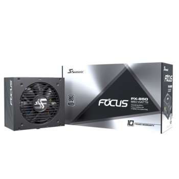 Захранване Seasonic FOCUS PX850, 850W, Active PFC, 80 Plus Platinum, 120mm вентилатор | JAR Computers Seasonic FOCUS PX850