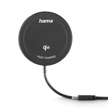 Безжично зарядно HAMA Qi2, от USB C(м) към безжично зареждане, 12V/3A, черно, 15W, MagSafe | JAR Computers HAMA Qi2 HAMA-201725