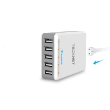 TeckNet U502 DuoPower 5 Port USB 12A Wall Charger