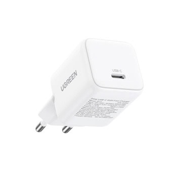 Зарядно устройство Ugreen X513, от контакт към 1x USB C(ж), 20V/1.5A, бяло, QC 4.0, 30W | JAR Computers Ugreen X513 White 65009