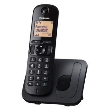 Безжичен телефон Panasonic KX-TGC210FXB, 1.6"(4,06) LCD дисплей, черен image