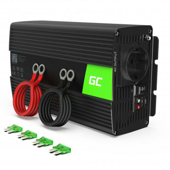 Инвертор Green Cell INV09, 1000W, от DC 12V към AC 230V, 1x USB-A, чиста синусоида, за кола | JAR Computers Green Cell INV09