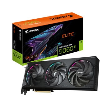Видео карта Nvidia GF RTX 5060 Ti, 16GB, Gigabyte AORUS ELITE, PCI-E 5.0, GDDR7, 128 bit, DisplayPort, HDMI | JAR Computers видео карта gigabyte aorus rtx 5060 ti elite 16gb