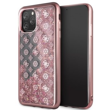 Guess Peony Liquid Glitter iPhone 11 Pro Max pink