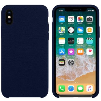 Силиконов гръб Apple iPhone X/XS син Hiha