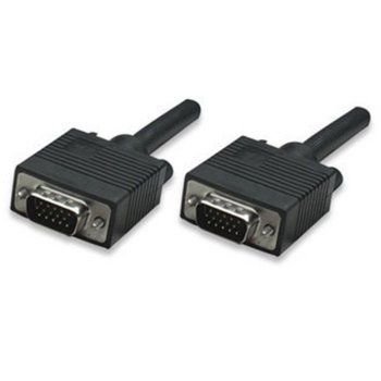 Кабел Manhattan 311748, VGA(м) към VGA(м), 3m, черен | JAR Computers Manhattan 311748 VGA(м) към VGA(м) 3m