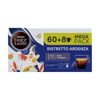 Кафе капсули NESCAFE Dolce Gusto Ristretto Ardenza, 68 напитки | JAR Computers NESCAFE Dolce Gusto Ristretto Ardenza 12623545