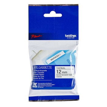 Лента за етикетен принтер Brother тип M, черен цвят на бял фон, 12mm x 8m, PN: M-K231BZ | JAR Computers Brother M-K231BZ