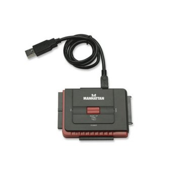 Конвертор MANHATTAN 179195 за дискове до 5.25", USB 2.0 към IDE & SATA | JAR Computers MANHATTAN 179195