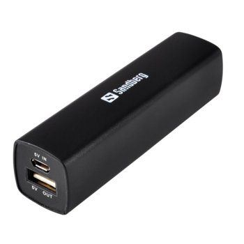 Външна батерия /power bank/ Sandberg PowerBar Classic, 2200mAh, Micro USB(ж)/USB A(ж), черна | JAR Computers Sandberg PowerBar Classic 2200 mAh