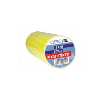 Етикети за маркиращи клещи Ofica Pembe, жълти, цената е за 1бр. (продават се в опаковка от 10бр.) | JAR Computers Етикети Ofica Pembe
