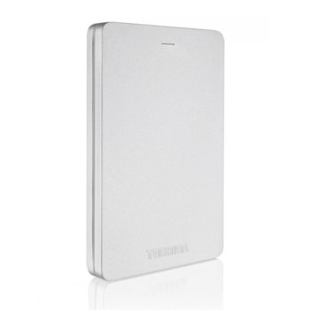 Твърд диск 2TB Toshiba Canvio Alu Silver (сребрист), външен, 2.5" (6.35 см), USB 3.0 | JAR Computers Toshiba Canvio Alu 2TB Silver