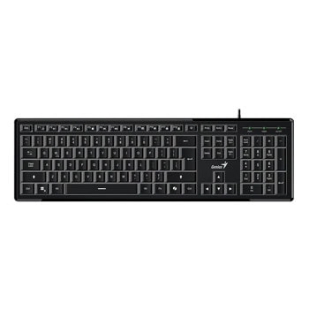 Клавиатура Genius SlimStar 820, нископрофилни клавиши, кирилизирана, черна, USB | JAR Computers Клавиатура Genius SlimStar 820 черна
