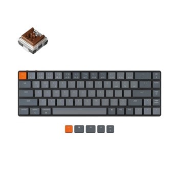 Клавиатура Keychron K7 65% Optical Brown RGB