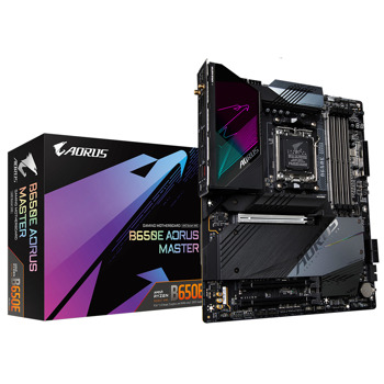 Дънна платка Gigabyte B650E AORUS MASTER, B650, AM5, DDR5, PCI-E 5.0, (HDMI), 4x SATA 6Gb/s, 4x M.2, 1x USB 3.2 Gen 2 Type-C, Wi-Fi 6, Bluetooth v5.2, ATX | JAR Computers Gigabyte B650E DDR5 AM5 AORUS MASTER