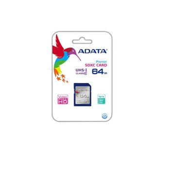 64GB A-Data Premier SDXC/SDHC ASDX64GUICL10-R