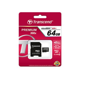 64GB microSDXC Transcend Premium TS64GUSDXC10