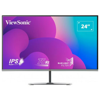 Монитор ViewSonic VX2476-SMH, 23.8 (60.45 cm) IPS панел, 75 Hz, Full HD, 4ms, 250 cd/m2, 2x HDMI, VGA | JAR Computers Viewsonic VX2476-SMH