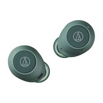 Слушалки Audio-Technica ATH-CKS30TW+, безжични, Bluetooth, до 6.5 часа живот на батерията, зелени | JAR Computers Слушалки Audio-Technica ATH-CKS30TW+ зелени