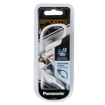 Слушалки за спорт Panasonic RP-HS34E-W - бели