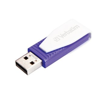Памет 64GB USB Flash Drive, Verbatim Swivel, USB 2.0, виолетова | JAR Computers Verbatim 64GB USB 2.0 Swivel