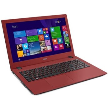 Лаптоп 15.6" (39.62 cm) Acer Aspire E5-573G (NX.MVNEX.016)(червен), дву-ядрен Intel Pentium 3825U 1.9GHz, HD LED display & GeForce 920M 2GB (HDMI), 4GB, 1TB HDD, 2x USB3.0, Linux, 2.4kg | JAR Computers Acer Aspire E5-573G NX.MVNEX.016