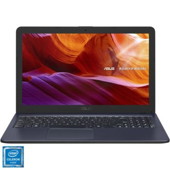 Лаптоп Asus X543MA-GQ1109 (90NB0IR7-M21650)(сив), двуядрен Gemini Lake Intel Celeron N4000 1.1/2.6 GHz, 15.6" (39.62 cm) HD Anti-Glare дисплей (HDMI), 4GB DDR4, 1TB HDD, 1x USB 3.0, Endless OS, 1.90kg | JAR Computers Asus X543MA-GQ1109 90NB0IR7-M21650