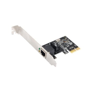 Мрежови адаптер LogiLink PC0029A, от PCI-E x1(rev 1.0) към 1x RJ45(10/100/1000 MBit/s) | JAR Computers LogiLink PC0029A