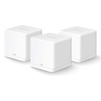Мрежеста система Mercusys Halo H30G(3-pack), 1200Mbps, 2.4GHz (400Mbps)/ 5 GHz (867Mbps), Wireless AC, 2x 10/100/1000 WAN/LAN, 3 бр. | JAR Computers Mercusys Halo H30G(3-pack)