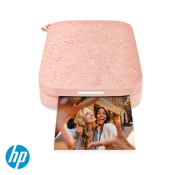 Мобилен принтер HP Sprocket Pink 2x3, фотопринтер, bluetooth, розов image
