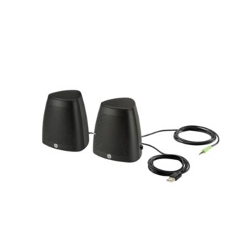 Тонколони HP S3100, 2.4W, USB, 3.5mm жак, черни | JAR Computers HP Black S3100 USB Speaker