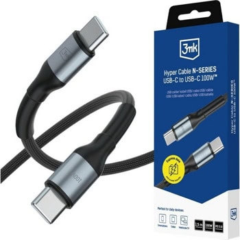 3mk hyper cable n-series usb-c to usb-c 100w 1.5m