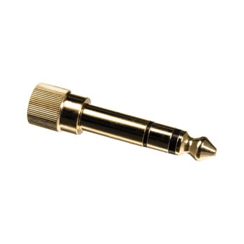 Преходник Audio-Technica ATPT-AD6, от 3.5mm Jack(ж) към 6.3mm Jack(м), с резба, златист | JAR Computers Адаптер Audio-Technica ATPT-AD6