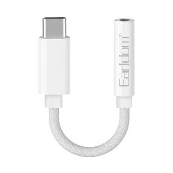 Преходник Earldom ET-OT69, от USB-C(м) към Jack 3.5mm(ж), бял | JAR Computers Earldom ET-OT69 40367