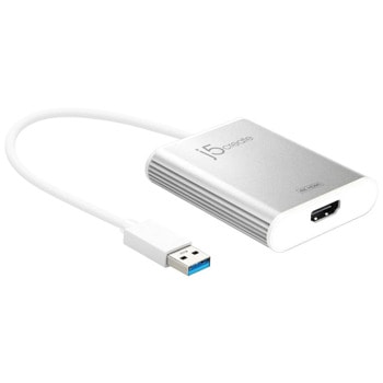 Адаптер j5create JUA354, от USB-A(м) към HDMI(ж), бял, 4K@30Hz | JAR Computers j5create JUA354