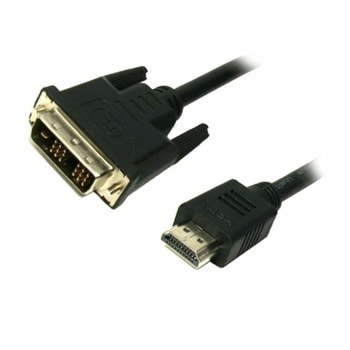 Кабел MediaRange MRCS118, от HDMI (м) към DVI (м), 2m, черен, позлатени конектори image